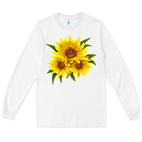 White maximillian perennial sunflower Long Sleeve Tee - LillyAllenDesigns