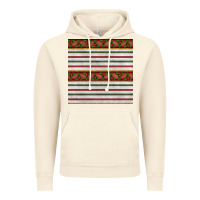 Vintage Artic christmas mistletoe and stripes seamless pattern Vintage Hoodie - BundleAndBundleShop