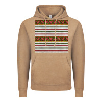 Vintage Coffee christmas mistletoe and stripes seamless pattern Vintage Hoodie - BundleAndBundleShop