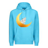 Ocean Blue Howling Wolf Premium Hoodie - Bettercallsaul