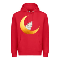 Red Howling Wolf Premium Hoodie - Bettercallsaul