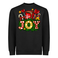 Black christmas joy coffee and candies Heavyweight Sweatshirt - AdoDesignShop