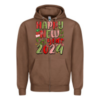Chestnut happy new year 2024 Zipper Hoodie - MaliasSmallBusiness