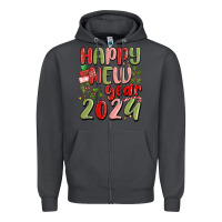 Smoke happy new year 2024 Zipper Hoodie - MaliasSmallBusiness