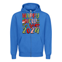 True Royal happy new year 2024 Zipper Hoodie - MaliasSmallBusiness