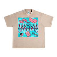 French Oak nurse heart beat seamless pattern Urban Heavy Tee - BundleAndBundleShop