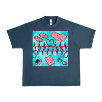 Midnight Navy nurse heart beat seamless pattern Urban Heavy Tee - BundleAndBundleShop