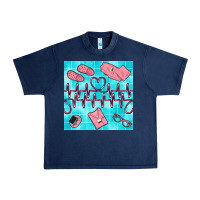 Navy nurse heart beat seamless pattern Urban Heavy Tee - BundleAndBundleShop