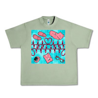 Oil Green nurse heart beat seamless pattern Urban Heavy Tee - BundleAndBundleShop