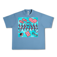 Pebble Blue nurse heart beat seamless pattern Urban Heavy Tee - BundleAndBundleShop