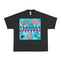 Pigment Black nurse heart beat seamless pattern Urban Heavy Tee - BundleAndBundleShop