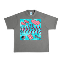 Tornado nurse heart beat seamless pattern Urban Heavy Tee - BundleAndBundleShop