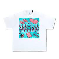 White nurse heart beat seamless pattern Urban Heavy Tee - BundleAndBundleShop