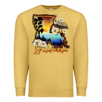Antique Gold louisiana  sunset map magnolia Premium Sweatshirt - BarkalooDesign