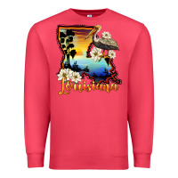 Cardinal louisiana  sunset map magnolia Premium Sweatshirt - BarkalooDesign