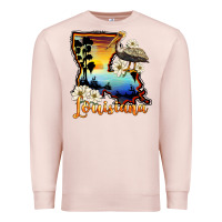 Pale Pink louisiana  sunset map magnolia Premium Sweatshirt - BarkalooDesign