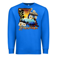 True Royal louisiana  sunset map magnolia Premium Sweatshirt - BarkalooDesign
