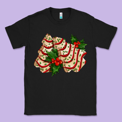 White Christmas Tree Cake Ado Classic Tee Designed By Adodesignshop