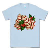 Dusty Blue white christmas tree cake ado Classic Tee - AdoDesignShop