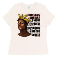 Bone afro man god says you are Ladies Tee - texasbilliewilder
