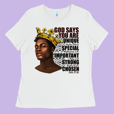 Afro Man God Says You Are Ladies Tee Designed By Texasbilliewilder