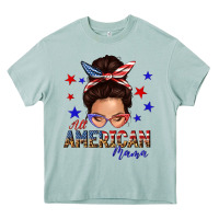 Arona all american mama messy bun Heavy Core Tee - texasbilliewilder