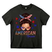 Asphalt all american mama messy bun Heavy Core Tee - texasbilliewilder