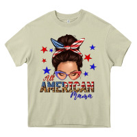 Mossy all american mama messy bun Heavy Core Tee - texasbilliewilder
