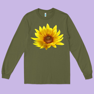 Maximillian Perennial Sunflower Long Sleeve Tee Designed By Lillyallendesigns