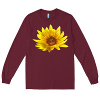 Burgundy Maximillian Perennial Sunflower Long Sleeve Tee - LillyAllenDesigns