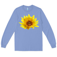 Colony Blue Maximillian Perennial Sunflower Long Sleeve Tee - LillyAllenDesigns