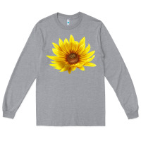 Heather Grey Maximillian Perennial Sunflower Long Sleeve Tee - LillyAllenDesigns