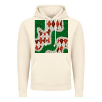 Vintage Artic christmas diamond plaid and green glitter seamless pattern Vintage Hoodie - BundleAndBundleShop