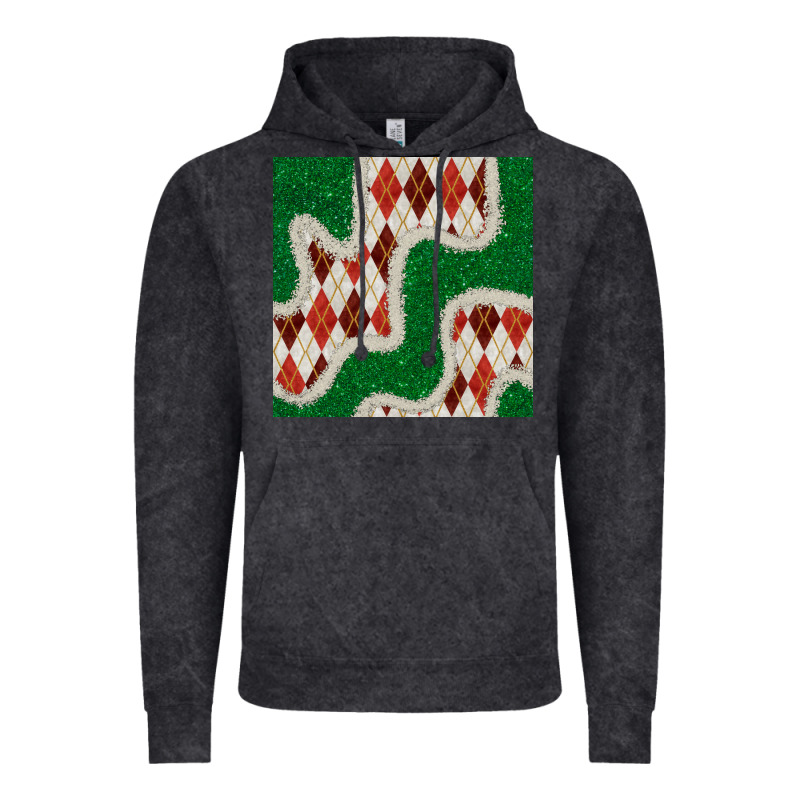 Christmas Diamond Plaid And Green Glitter Seamless Pattern Vintage Hoodie by BundleAndBundleShop | Teevron
