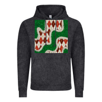 Vintage Black christmas diamond plaid and green glitter seamless pattern Vintage Hoodie - BundleAndBundleShop