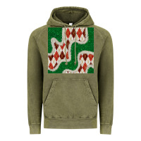 Vintage Olive christmas diamond plaid and green glitter seamless pattern Vintage Hoodie - BundleAndBundleShop
