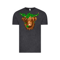 Vintage Black St. Patrick’s Day Long Hair Shaggy Cow Vintage Tee - Jasminsmagicworld