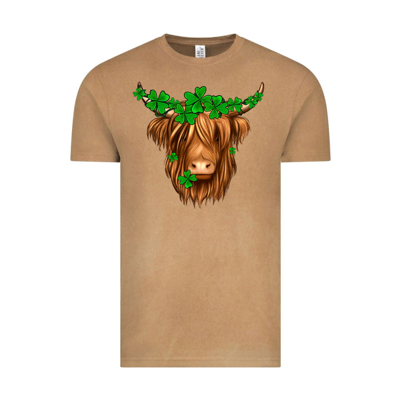 St. Patrick’s Day Long Hair Shaggy Cow Vintage Tee by Jasminsmagicworld | Teevron