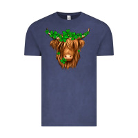 Vintage Denim St. Patrick’s Day Long Hair Shaggy Cow Vintage Tee - Jasminsmagicworld