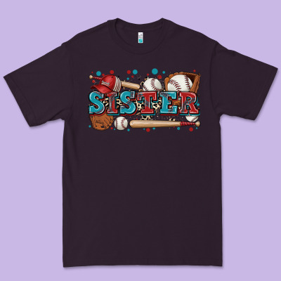 Sister Baseball Premium Tee Designed By Zillion Design Studio