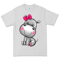 Dove Grey cute hippopotamus Premium Tee - AdoDesignShop