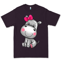 Plum cute hippopotamus Premium Tee - AdoDesignShop