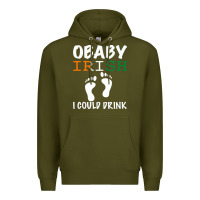 Army Green O' Baby Irish I Could Drink Premium Hoodie - Bettercallsaul
