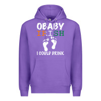 Purple O' Baby Irish I Could Drink Premium Hoodie - Bettercallsaul