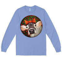 Colony Blue Christmas Cow, Long Sleeve Tee - Jasminsmagicworld