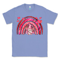 Colony Blue valentines day rainbow with cupid gnome Classic Tee - NancyCooperArtShop