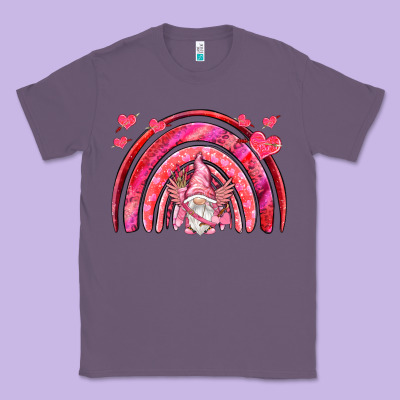 Valentines Day Rainbow With Cupid Gnome Classic Tee Designed By Nancycooperartshop