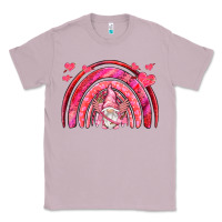 Lilac valentines day rainbow with cupid gnome Classic Tee - NancyCooperArtShop