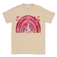 Mushroom valentines day rainbow with cupid gnome Classic Tee - NancyCooperArtShop