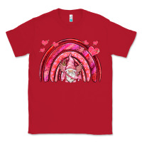 Red valentines day rainbow with cupid gnome Classic Tee - NancyCooperArtShop